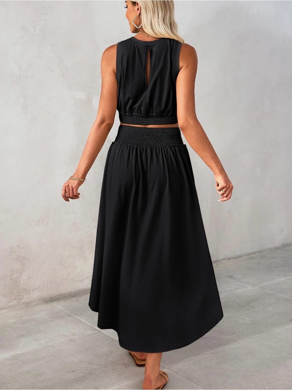 2 Piece Skirt Crop Top Black L Large Luvmania Brand NEW - Picture 12 of 14